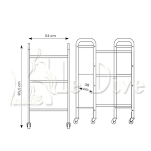 Carrello Estetista 3 Ripiani Aperti - Mira Beauty Equipment