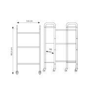 CARRELLO ESTETISTA PORTA ACCESSORI 3 RIPIANI