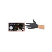 Guanti Latex 6.2 nero Tinta non talcati Walking mis. S 100pz HAIR ON