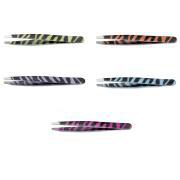 Pinzetta Inox Professionale Obliqua Zebra Aurore