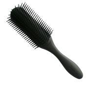 Denman D4 Prof Brush All Black | 9 Row Styling Brush for Styling and Smoothing