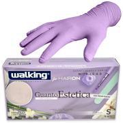 Guanto estetica violet glitter walking for hairon nitrile viola MIS S